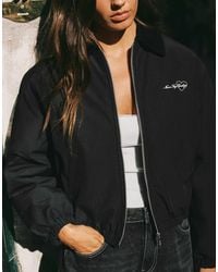 Pull&Bear - Waxed Bomber Jacket - Lyst
