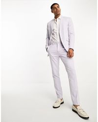 Jack & Jones - Premium - pantaloni da abito slim lilla - Lyst
