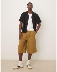 ASOS - Longer Length Shorts With Belt And Pleats - Lyst