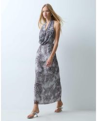 BRONZE SNAKE - Josie Cowl Neck Backless Maxi Dress - Lyst