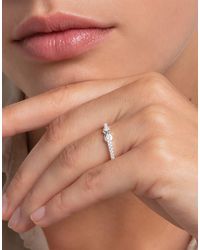 Thomas Sabo - – farbener ring aus 925er sterling mit unendlichkeitszeichen und weißen schmucksteinen - Lyst