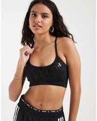adidas Originals - Adidas Training Knitted Light Support Sports Bra - Lyst