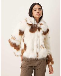 Abercrombie & Fitch - Faux Fur Short Jacket - Lyst