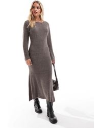 Vila - – superweiches, flauschiges maxi-pulloverkleid - Lyst