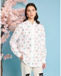 Sister Jane - Floral Embellished Sequin Shirt - Lyst