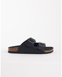 ASOS - Two Strap Sandals With Cork Sole - Lyst