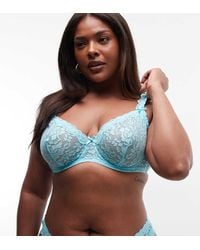ASOS - Asos Design Curve Hazel All Over Lace Underwire Bra With Lace Trim - Lyst