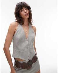 Lioness - Renewal Tailored Plunge Halterneck Top - Lyst