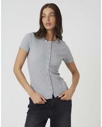 Brave Soul - Cotton Rich Short Sleeve Button Down Top - Lyst