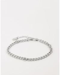 ASOS - Waterproof Stainless Steel Curb Chain Link Bracelet - Lyst