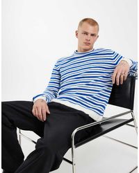 Redefined Rebel - Jersey A Rayas Extragrande Con Cuello Redondo De Punto - Lyst