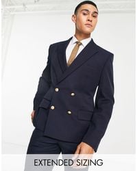 ASOS - Wedding Skinny Blazer With Gold Buttons - Lyst
