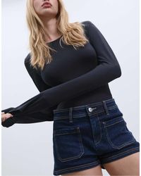 Stradivarius - Body Van Polyamide Met Lange Mouwen - Lyst