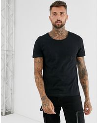 ASOS T-shirt With Scoop Neck - Black
