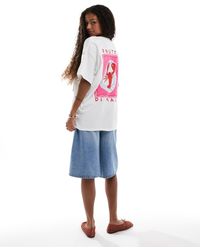 Miss Selfridge - Oversized T-Shirt Met Kreeft-Print - Lyst