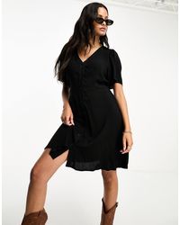 Vero Moda - Button Through Mini Skater Dress - Lyst