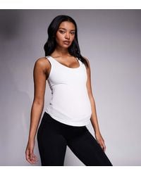 4505 - Maternity Soft Touch Rib Vest With Inner Bra - Lyst