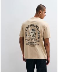 Threadbare - Caffeine Crew Back Print Relaxed Fit T-shirt - Lyst