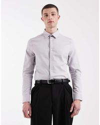 ASOS - Easy Iron Slim Fit Smart Textured Shirt - Lyst