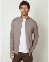 Threadbare - Zip-Through Funnel Neck Knitted Cardigan - Lyst