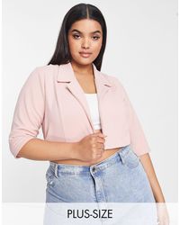 Yours - Cropped Blazer - Lyst
