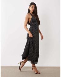 Y.A.S - Polka Dot Halter Neck Maxi Dress - Lyst