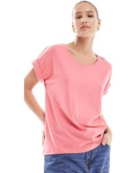ONLY - Short Sleeve Crew Neck Top - Lyst