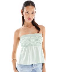 Miss Selfridge - Shirred Peplum Detail Top - Lyst