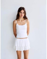 Pull&Bear - Skort With Ruffles - Lyst