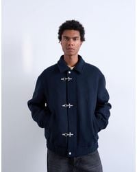 TOPMAN - Fireman Clasp Wool Blend Jacket - Lyst