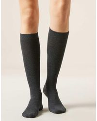 Calzedonia - Long Satin Cotton Socks - Lyst