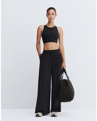 Oysho - Light Touch Pleated Wide-Leg Trousers - Lyst