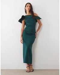 ASOS - Twist Bardot Midi Dress - Lyst