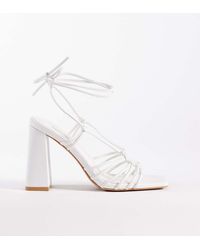 Public Desire - Misty Tie Leg Block Heeled Sandals - Lyst