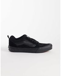 Vans - Knu skool - baskets en cuir à semelle chunky - triple - Lyst