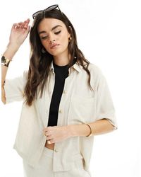 Object - Camisa Color Avena De Mezcla De Lino De (Parte De Un Conjunto)-Beis Neutro - Lyst