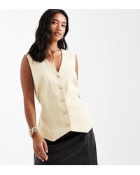 Vero Moda - Faux Leather Mini Skirt With Notch Front - Lyst