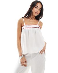 esmé studios - Exclusive Ric Rac Cami Beach Top - Lyst