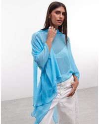 Reclaimed Vintage - Sheer Chiffon Poncho - Lyst