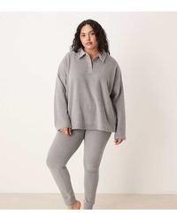 ASOS - Leggings De Estar Por Casa De Felpa Ligera Mix & Match De Asos Design Curve - Lyst