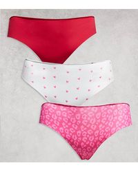 ASOS - Asos Design Curve 3 Pack No Vpl & Lace Brazilian - Lyst