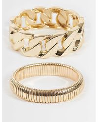 ASOS - Pack Of 2 Bracelets With Chain Detail - Lyst