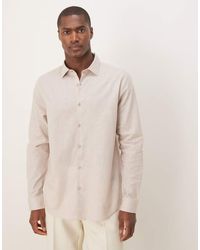 ASOS - Formal Linen Blend Regular Shirt - Lyst