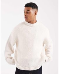 Jack & Jones - Oversized Crew Neck Fluffy Yarn Jumper - Lyst