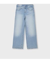 Stradivarius - Double-Waist Wide-Leg Jeans - Lyst