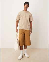 ASOS - Longer Length Shorts With Embroidered Back Pockets - Lyst