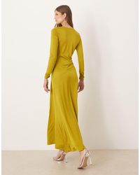 knee length dresses for ladies Everlasting Corset Flutter Dress Large / Mellow Ivy