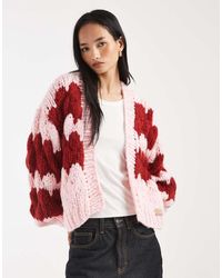 Kiwi & Co - Hugs & Kisses Hand Knitted Bubble Knit Cardigan - Lyst