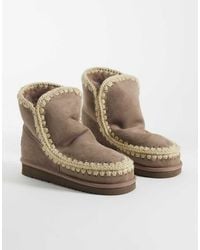 Mou - 18 Shearling Lined Suede Boots - Lyst