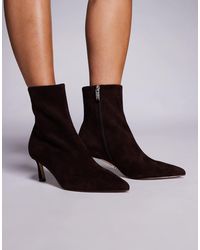 Steve Madden - – lulah – mittelhohe, eng geschnittene stiefeletten aus wildleder - Lyst